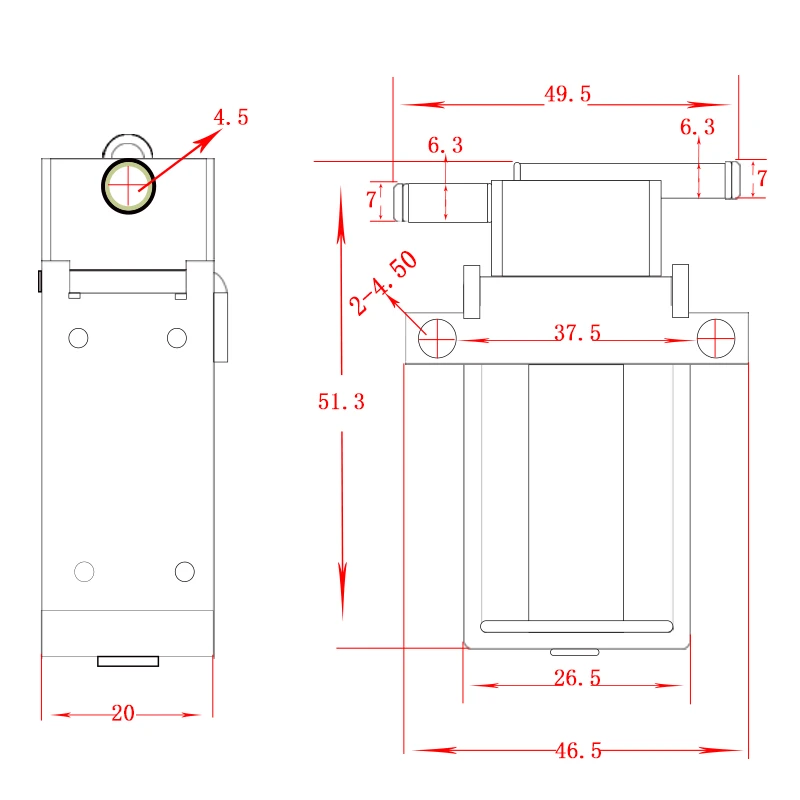 电磁阀 SOLENOID VALVE SJT3012 尺寸图 1
