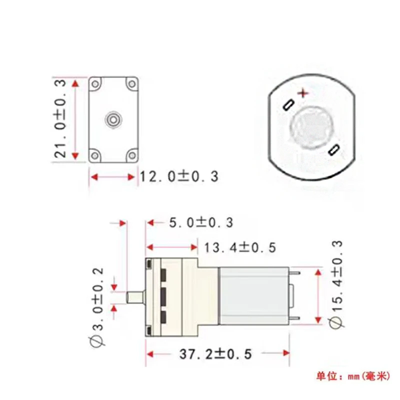 充气泵 AIR PUMP 030-A 尺寸图 1
